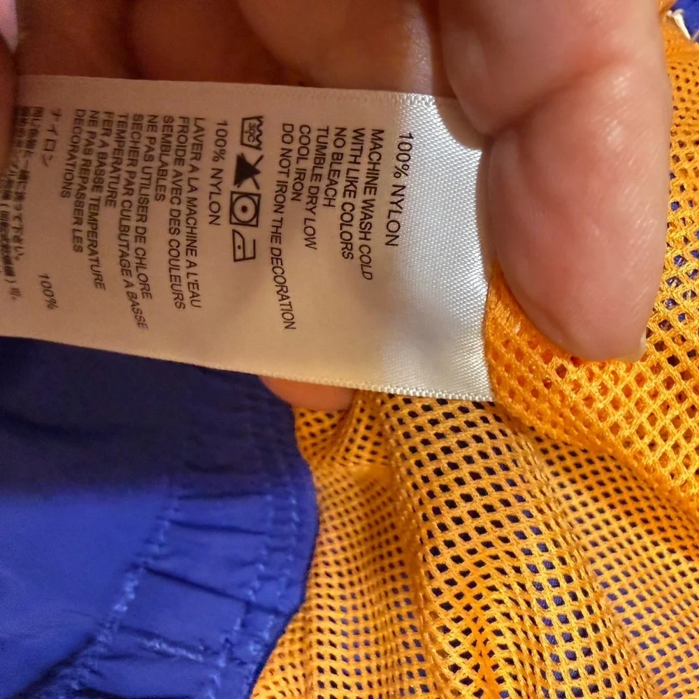 Tommy Bahama Cobalt Blue Swim Trunks with Orange Mesh And Drawstring, Sz XXL